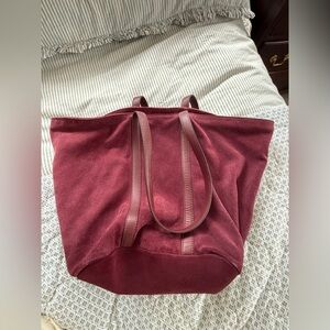 Slouchy Suede Burgundy Bag